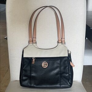Elegant Black and Cream Handbag